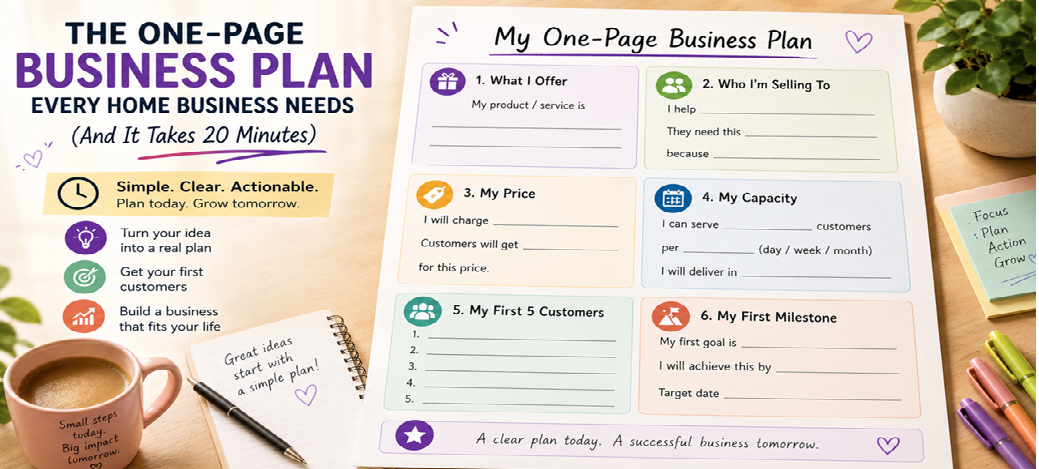 The One-Page Business Plan Every Home Business Needs
