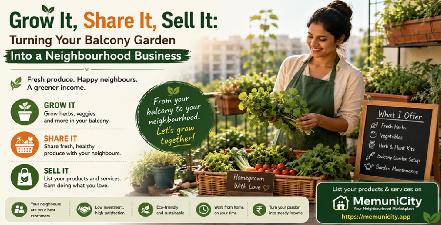 Grow It, Share It, Sell It: Turning Your Balcony Garden or Farm Produce Into a Neighbourhood Business